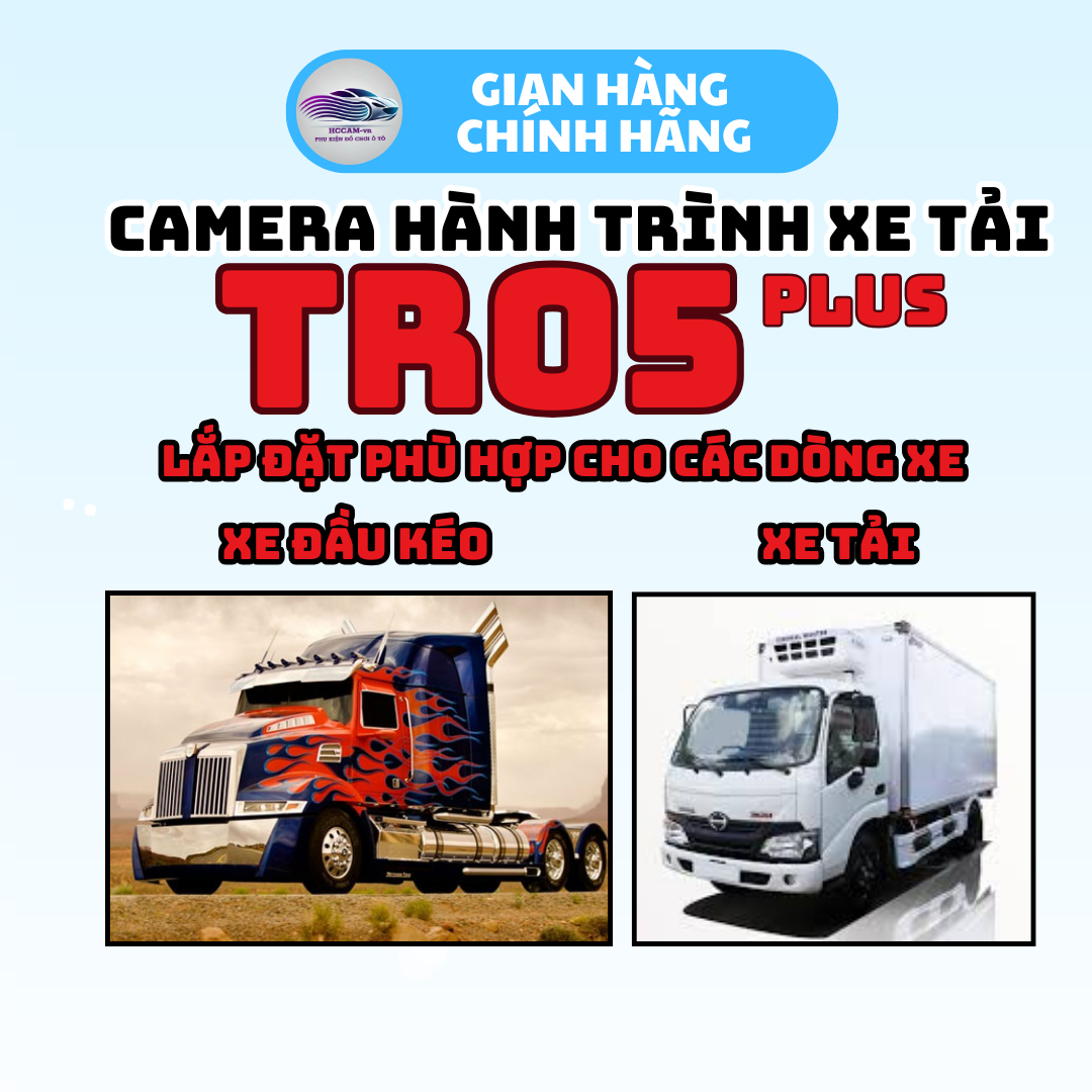 TR05 PLUS - Camera hành trình xe tải 2 mắt rời, ghi hình trước sau, ghi đè vòng lặp thông minh, hỗ trợ vạch kẻ lùi, hỗ trợ hồng ngoại quay đêm... 5